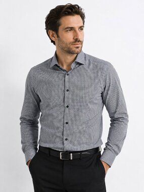 Harry Rosen Micro Dot 100% Cotton Dress Shirt 16.5 Button Up